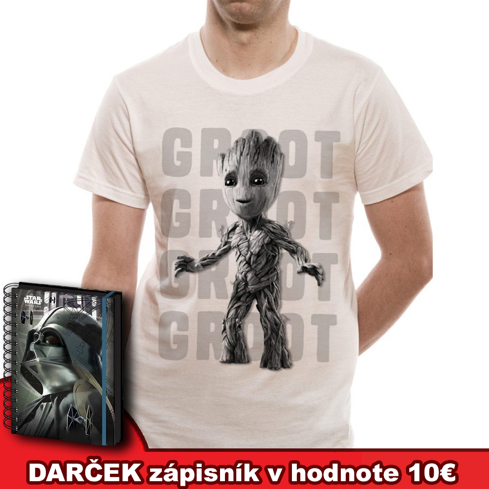 Strážcovia Galaxie - Groot unisex biele tričko