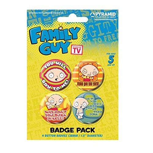 Family Guy - Stewie odznaky (4 ks)