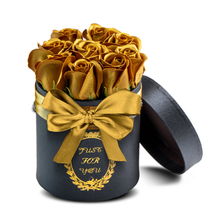 Box s zlatými ružami (13ks)