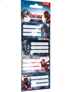Marvel - Civil War - štítky na zošity