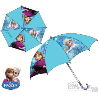 Ľadové kráľovstvo - Elsa a Anna modrý dáždnik - manuálny 