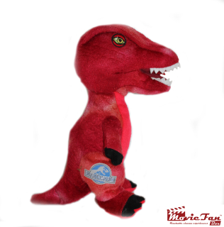 Jurassic World - Velociraptor dinosaur (červený) 25 cm plyšák 