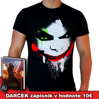 Joker - Tvár, čierne pánske tričko