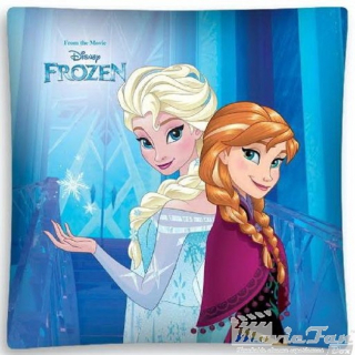 Ľadové kráľovstvo - ozdobný vankúš (40x40 cm) - Anna a Elsa